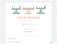 Tablet Screenshot of cakeforbreakfast.net